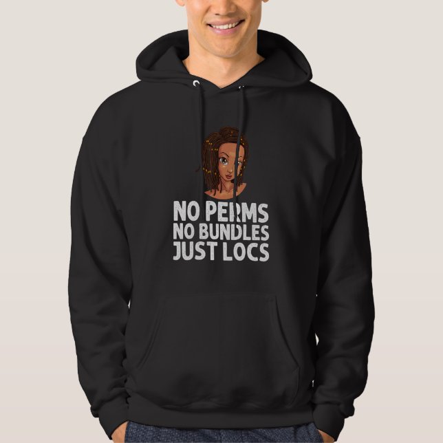 Hitta För manar kvinnor Dreadlock Braid Afro Hairs Hoodie (Framsida)