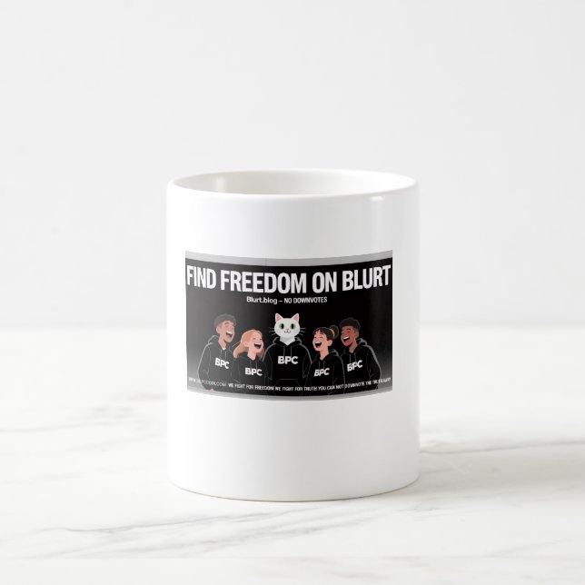 Hitta frihet på Blurt Kopp Mugg (Center)