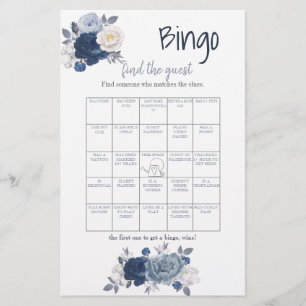 Hitta Gäst-Bingo Bröllopsdusch Spelet Flygblad