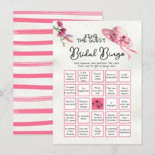 Hitta Gäst BINGO Derby Rosa Hat Möhippa-spel Inbjudningar