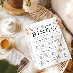 Hitta Gästbingo Bröllopsfest Spelkort Inbjudningar