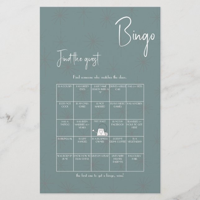 Hitta Gästbingo Duschspel Flyer (Framsidan)