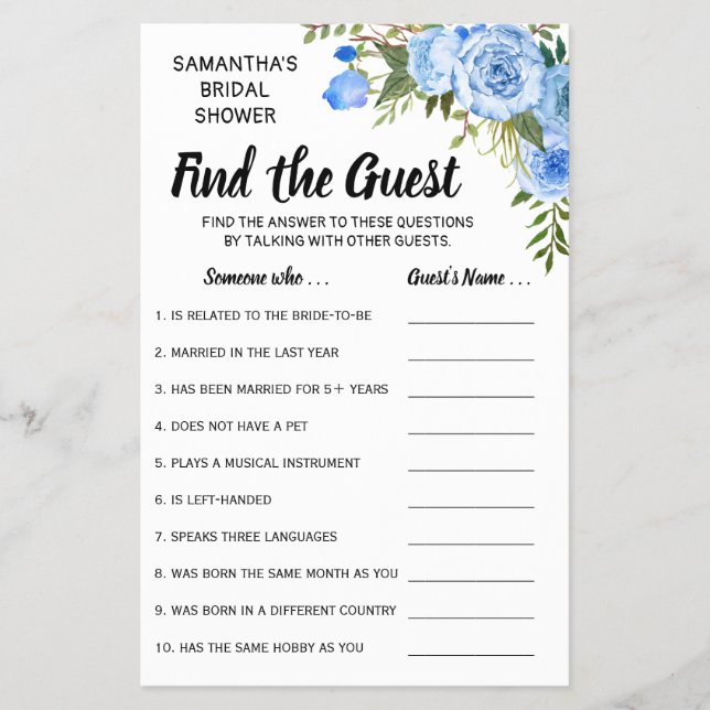 Hitta gästduschen - ett engelskt spansk spelkort flygblad (Framsidan)