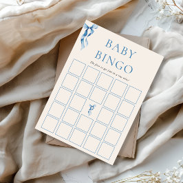 Hitta gästen Bingo Game Bow Baby Shower Card Inbjudningar