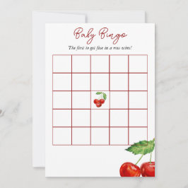Hitta gästen Bingo Game Cherry Baby Shower Card Inbjudningar
