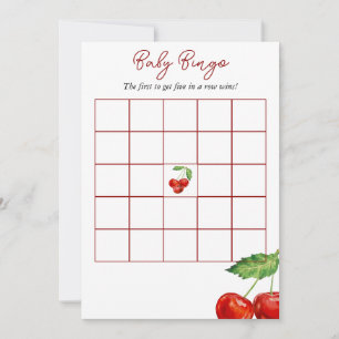 Hitta gästen Bingo Game Cherry Baby Shower Card Inbjudningar