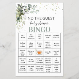 Hitta gästfällan med Bingo-kort för babyskor Flygblad