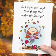 Hitta glädje i den enkla, lilla sak-tjejen som spe