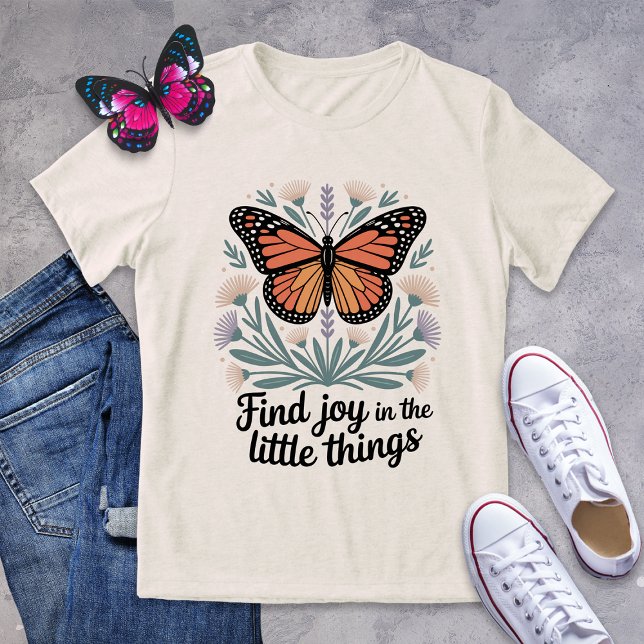 Hitta glädjen i Little Sak Butterfly T Shirt (Skapare uppladdad)