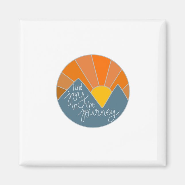 Hitta glädjen i resan magnet (Framsidan)