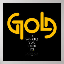 Hitta Guld Ambigram Poster