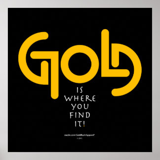 Hitta Guld Ambigram Poster
