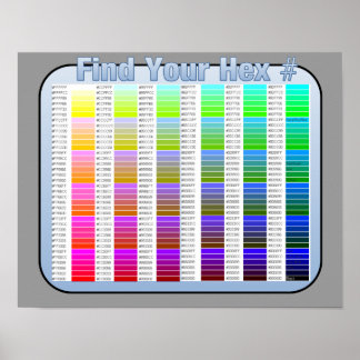 Hitta hex-nummer Poster
