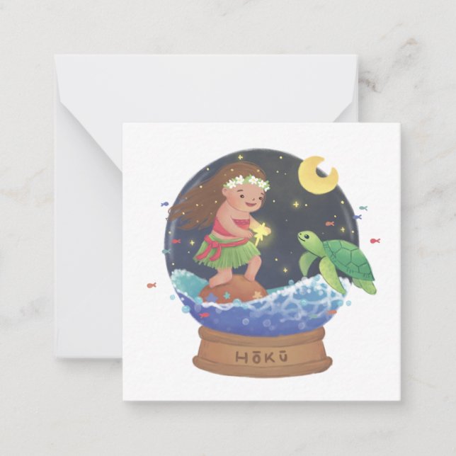 Hitta Hoku: Star Illustration Anteckningskort (Framsida)