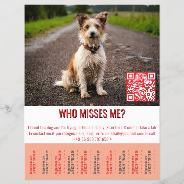Hitta hundmall tap  reklamblad (Framsidan)