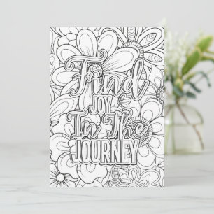Hitta Joy Doodle Flowers Färg Din egen Hälsning