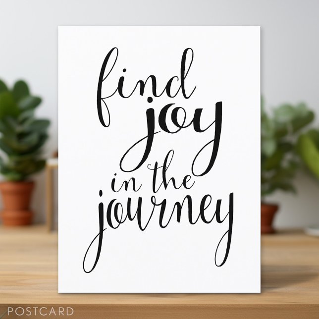 Hitta Joy i Journey - inspirationsoffert Vykort (Personalized Postcard)