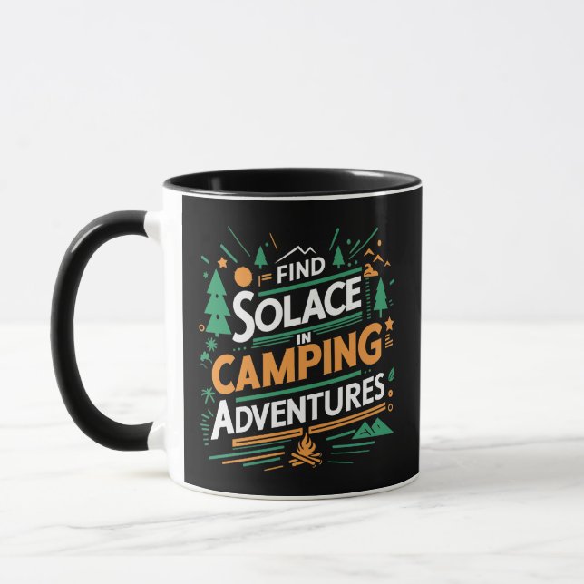 Hitta lösning i camping äventyr, kaffe mugg (Vänster)