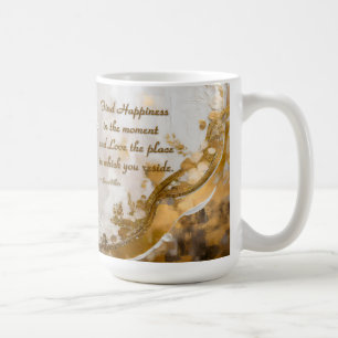 Hitta lycka för tillfället... Lee Hiller Quote Kaffemugg
