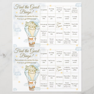 Hitta matchen Gäst Bingo Baby Shower