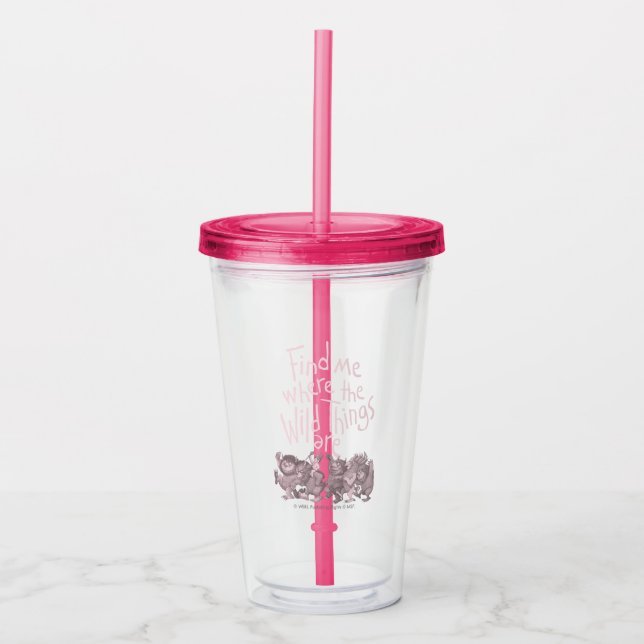 Hitta mig där vilda saker är take away mugg (Framsida)