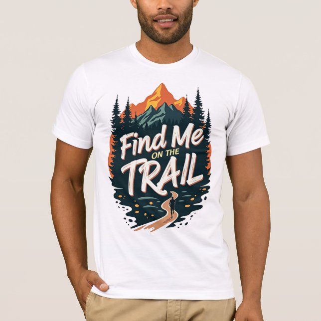 Hitta mig på spåret (spåret rinner) t shirt (Framsida)