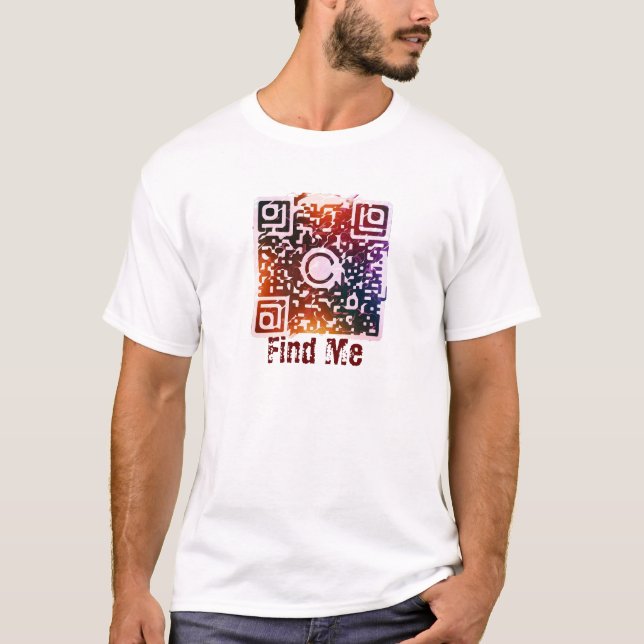 Hitta mig QR-kod Manar Basic T-Shirt (Framsida)