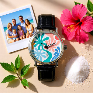 Hitta mig under palmerna Retro Tropisk sommar Armbandsur