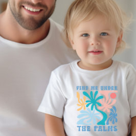 Hitta mig under sommartemat Handflatan T Shirt