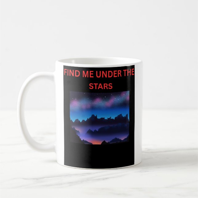 Hitta mig under stjärnorna kaffemug kaffemugg (Vänster)