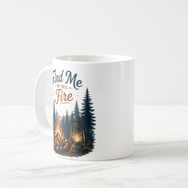 Hitta Mig Vid Lägret Elddunst Camping Natur Kaffemugg