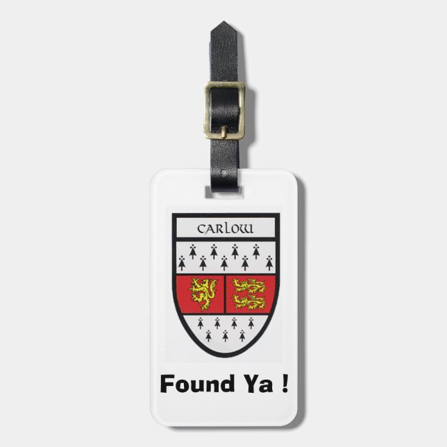 Hitta min Personlig Carlow County ID-Märkre. Bagagebricka (Vertikal Framsida)