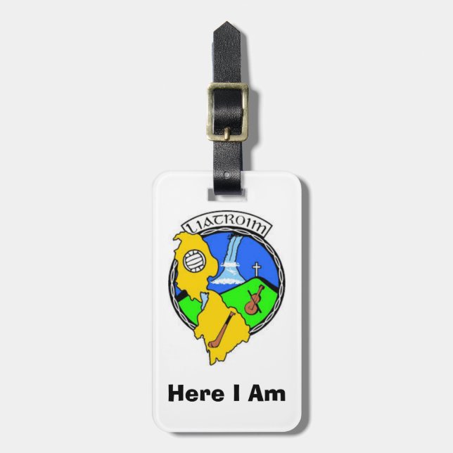 Hitta min Personlig Leitrim County ID-Märkre Bagagebricka (Vertikal Framsida)