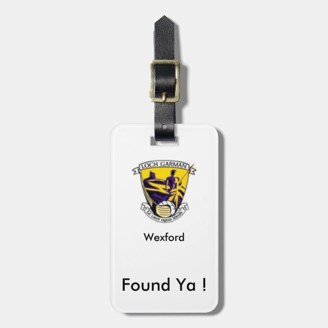 Hitta min Personlig Wexford County ID-Märkre Bagagebricka (Vertikal Framsida)