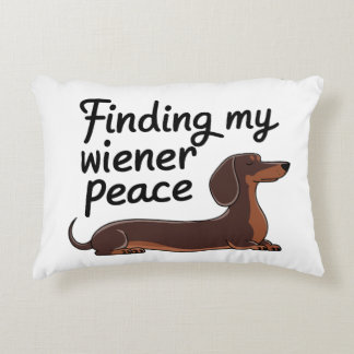 Hitta min Wiener Peace - Dachshund Älskare Prydnadskudde