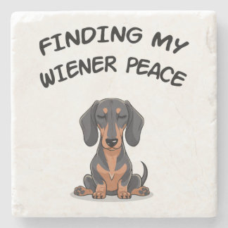 Hitta min Wiener Peace-font Dachshund Gift Stenunderlägg