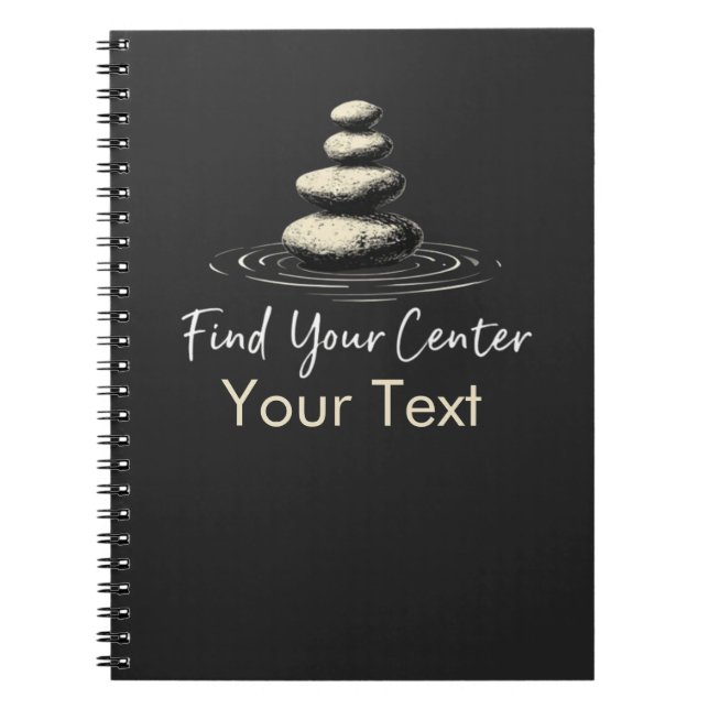 Hitta minimalistzoner för center anteckningsbok (Framsidan)