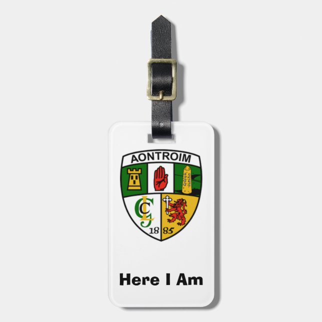 Hitta mitt bagage Personlig Antrim County ID-märke Bagagebricka (Vertikal Framsida)