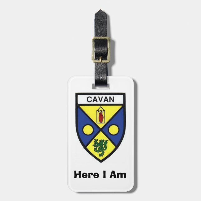 Hitta mitt bagage Personlig Cavan County ID-märke. Bagagebricka (Vertikal Framsida)