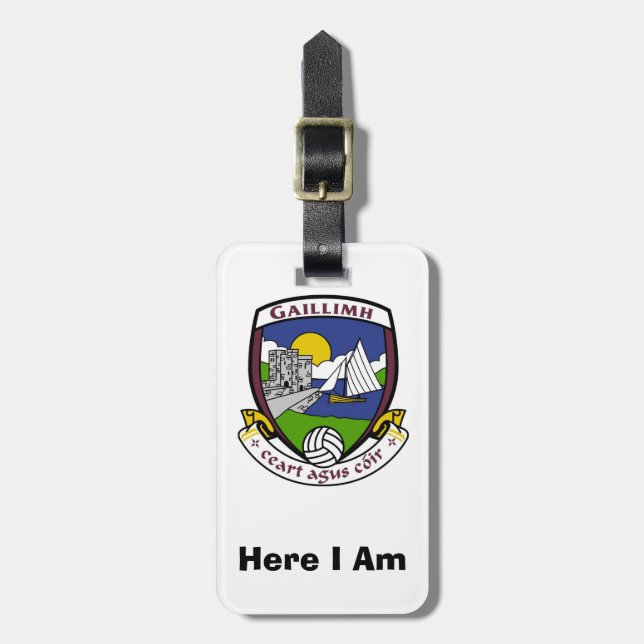 Hitta mitt bagage Personlig Galway County ID-märke Bagagebricka (Vertikal Framsida)