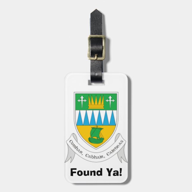 Hitta mitt bagage Personlig Kerry County ID-märke. Bagagebricka (Vertikal Framsida)