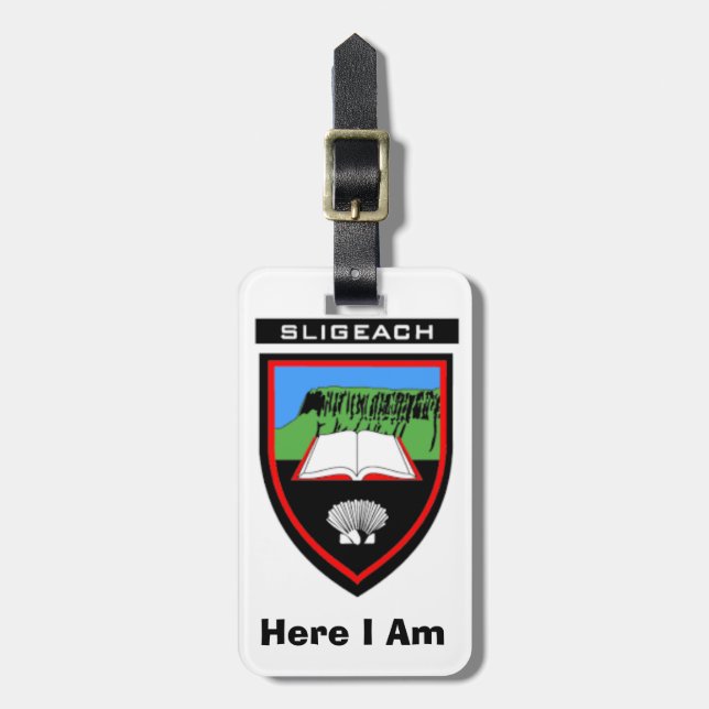 Hitta mitt bagage Personlig Sligo County ID-märke. Bagagebricka (Vertikal Framsida)