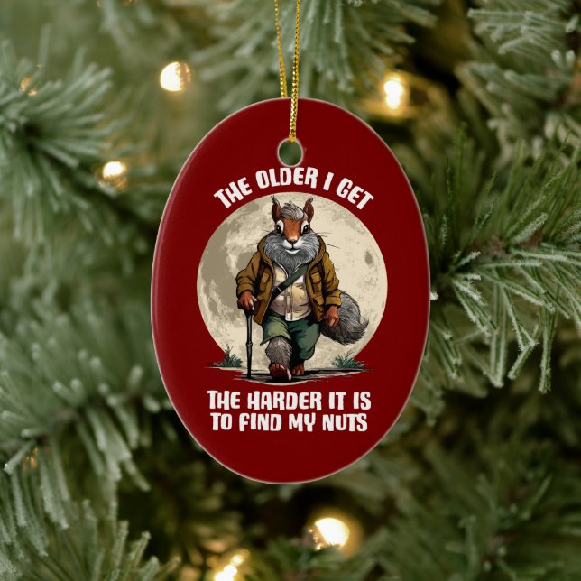 Hitta mitt Nöt - lustigt ekorreOrnament Julgransprydnad Keramik (Träd)