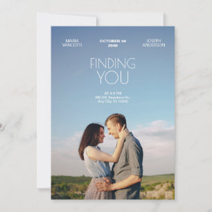 Hitta modern bröllop-film poster inbjudningar