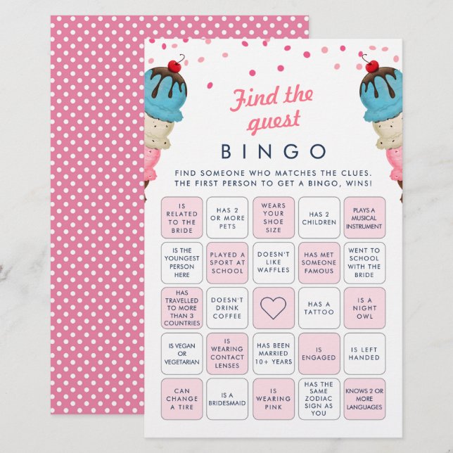 Hitta Möhippan Gäst Bingo (Fram/baksida)