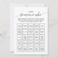 Hitta någon som Guests Bingo-spelkort