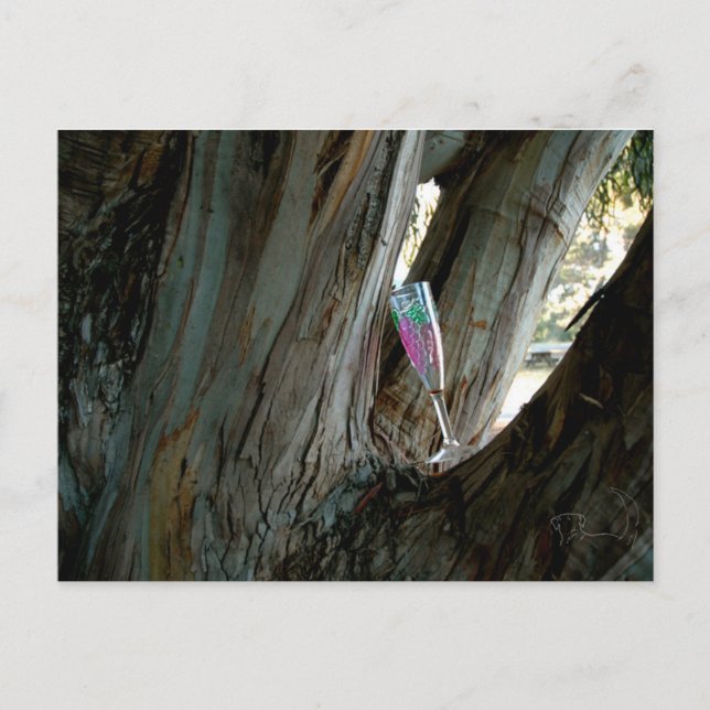 Hitta perfekten ställe och tiden för vin vykort (Framsida)