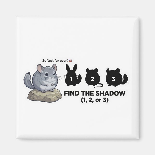 Hitta Shadow Chinchilla Animal World Quest för  Magnet (Framsidan)