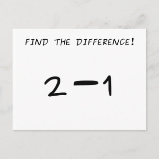 Hitta skillnaden! 2-1 vykort