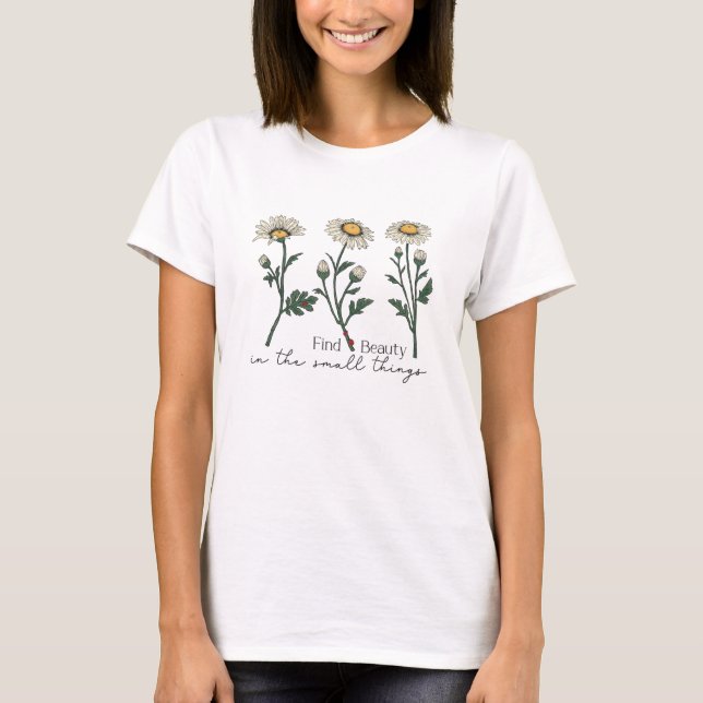 Hitta skönhet i Daisyn Small Sak Wildblomma T Shirt (Framsida)